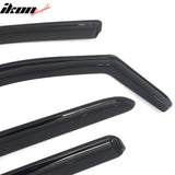 2014-2018 Chevrolet Silverado GMC Sierra 1500 & 2015-2019 2500 HD 3500 HD Crew Cab In-Channel Window Visors Sun Shades Vent Rain Guards Deflectors