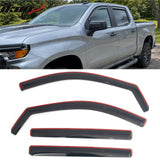 2019-2026 Chevrolet Silverado 1GMC Sierra 1500 & 2022 1500 LTD 1500 Limited Crew Cab In-Channel Window Visors Sun Shades Vent Rain Guards Deflectors