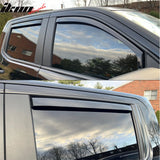 2019-2026 Chevrolet Silverado 1GMC Sierra 1500 & 2022 1500 LTD 1500 Limited Crew Cab In-Channel Window Visors Sun Shades Vent Rain Guards Deflectors