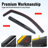 2015-2022 Chevy Chevrolet Colorado & GMC Canyon Crew Cab In-Channel Window Visors Sun Shades Vent Rain Guards Deflectors Acrylic Smoke/Tinted 4PCS