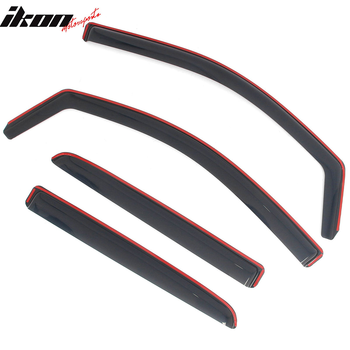 2015-2022 Chevy Chevrolet Colorado & GMC Canyon Crew Cab In-Channel Window Visors Sun Shades Vent Rain Guards Deflectors Acrylic Smoke/Tinted 4PCS