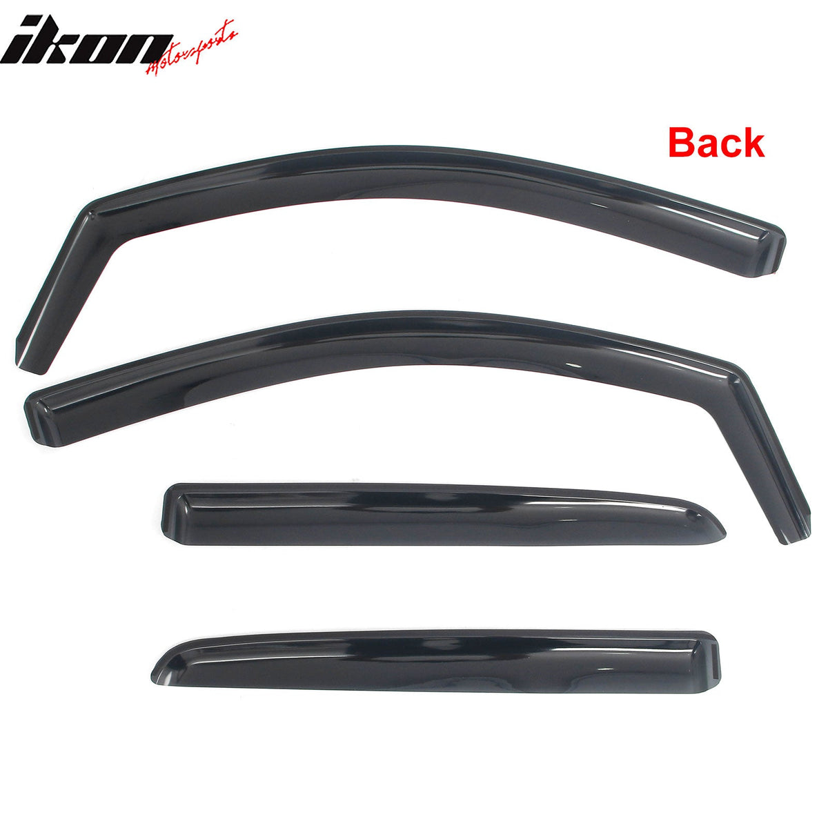 2015-2022 Chevy Chevrolet Colorado & GMC Canyon Crew Cab In-Channel Window Visors Sun Shades Vent Rain Guards Deflectors Acrylic Smoke/Tinted 4PCS