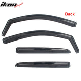 2015-2022 Chevy Chevrolet Colorado & GMC Canyon Crew Cab In-Channel Window Visors Sun Shades Vent Rain Guards Deflectors Acrylic Smoke/Tinted 4PCS