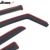 2015-2022 Chevy Chevrolet Colorado & GMC Canyon Crew Cab In-Channel Window Visors Sun Shades Vent Rain Guards Deflectors Acrylic Smoke/Tinted 4PCS