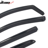 2015-2022 Chevy Chevrolet Colorado & GMC Canyon Crew Cab In-Channel Window Visors Sun Shades Vent Rain Guards Deflectors Acrylic Smoke/Tinted 4PCS