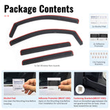 2023-2026 Chevy Chevrolet Colorado & GMC Canyon Crew Cab In-Channel Window Visors Sun Shades Vent Rain Guards Deflectors Acrylic Smoke/Tinted 4PCS
