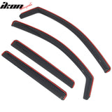 2023-2026 Chevy Chevrolet Colorado & GMC Canyon Crew Cab In-Channel Window Visors Sun Shades Vent Rain Guards Deflectors Acrylic Smoke/Tinted 4PCS
