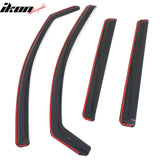 2023-2026 Chevy Chevrolet Colorado & GMC Canyon Crew Cab In-Channel Window Visors Sun Shades Vent Rain Guards Deflectors Acrylic Smoke/Tinted 4PCS