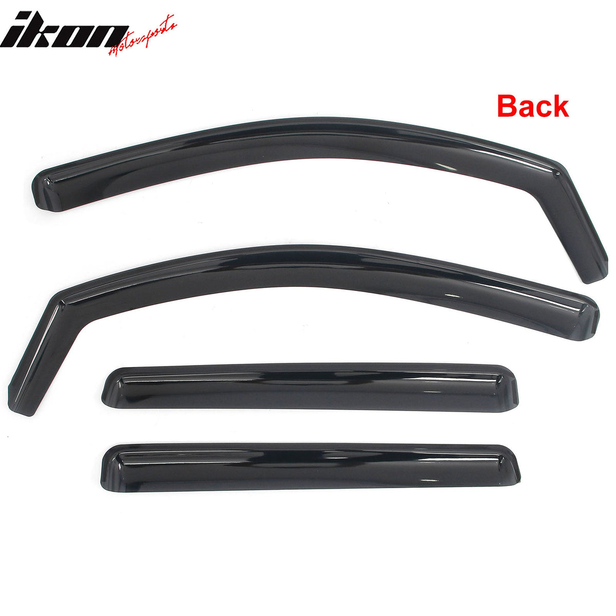 2023-2026 Chevy Chevrolet Colorado & GMC Canyon Crew Cab In-Channel Window Visors Sun Shades Vent Rain Guards Deflectors Acrylic Smoke/Tinted 4PCS