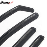 2023-2026 Chevy Chevrolet Colorado & GMC Canyon Crew Cab In-Channel Window Visors Sun Shades Vent Rain Guards Deflectors Acrylic Smoke/Tinted 4PCS