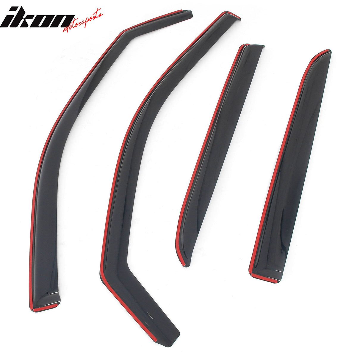 09-18 Dodge Ram 1500 & 19-24 Ram 1500 Classic & 10-26 Ram 2500 3500 & 19-26 Ram 4500 5500 Crew/Mega Cab In-Channel Window Visors Vent Rain Deflectors