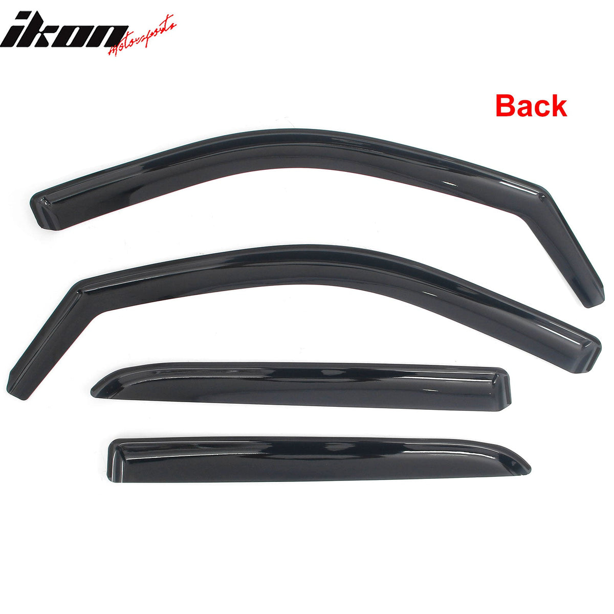 09-18 Dodge Ram 1500 & 19-24 Ram 1500 Classic & 10-26 Ram 2500 3500 & 19-26 Ram 4500 5500 Crew/Mega Cab In-Channel Window Visors Vent Rain Deflectors