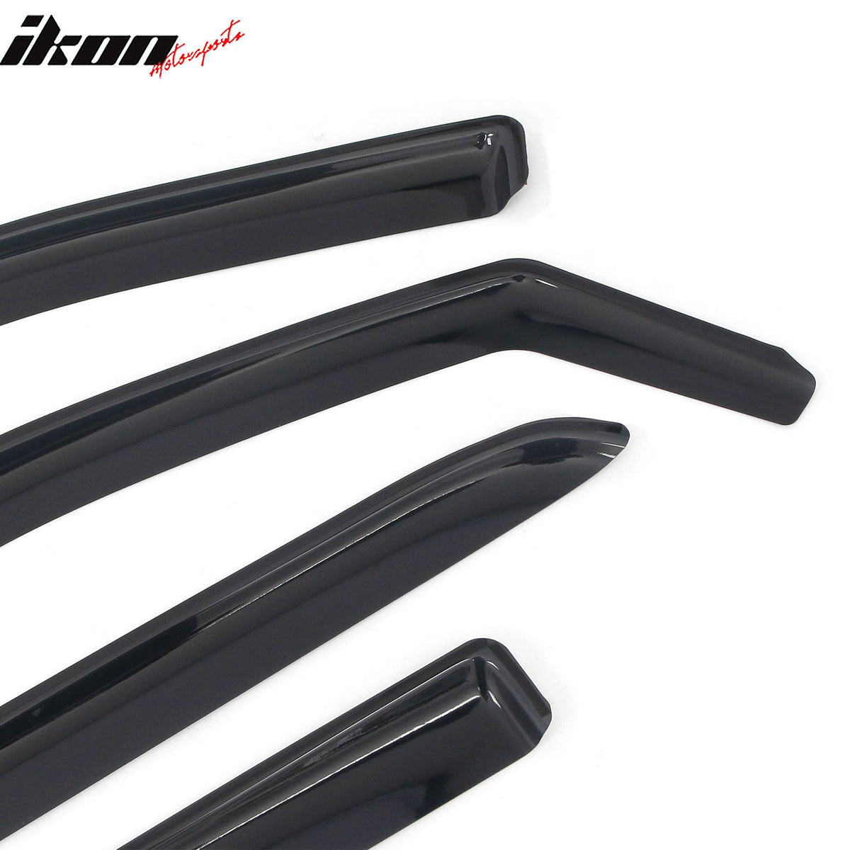 09-18 Dodge Ram 1500 & 19-24 Ram 1500 Classic & 10-26 Ram 2500 3500 & 19-26 Ram 4500 5500 Crew/Mega Cab In-Channel Window Visors Vent Rain Deflectors