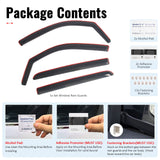 2019-2026 Ram 1500 Crew Cab (Not Fit Classic Models) In-Channel Window Visors Sun Shades Vent Rain Guards Deflectors Acrylic Smoke/Tinted 4PCS