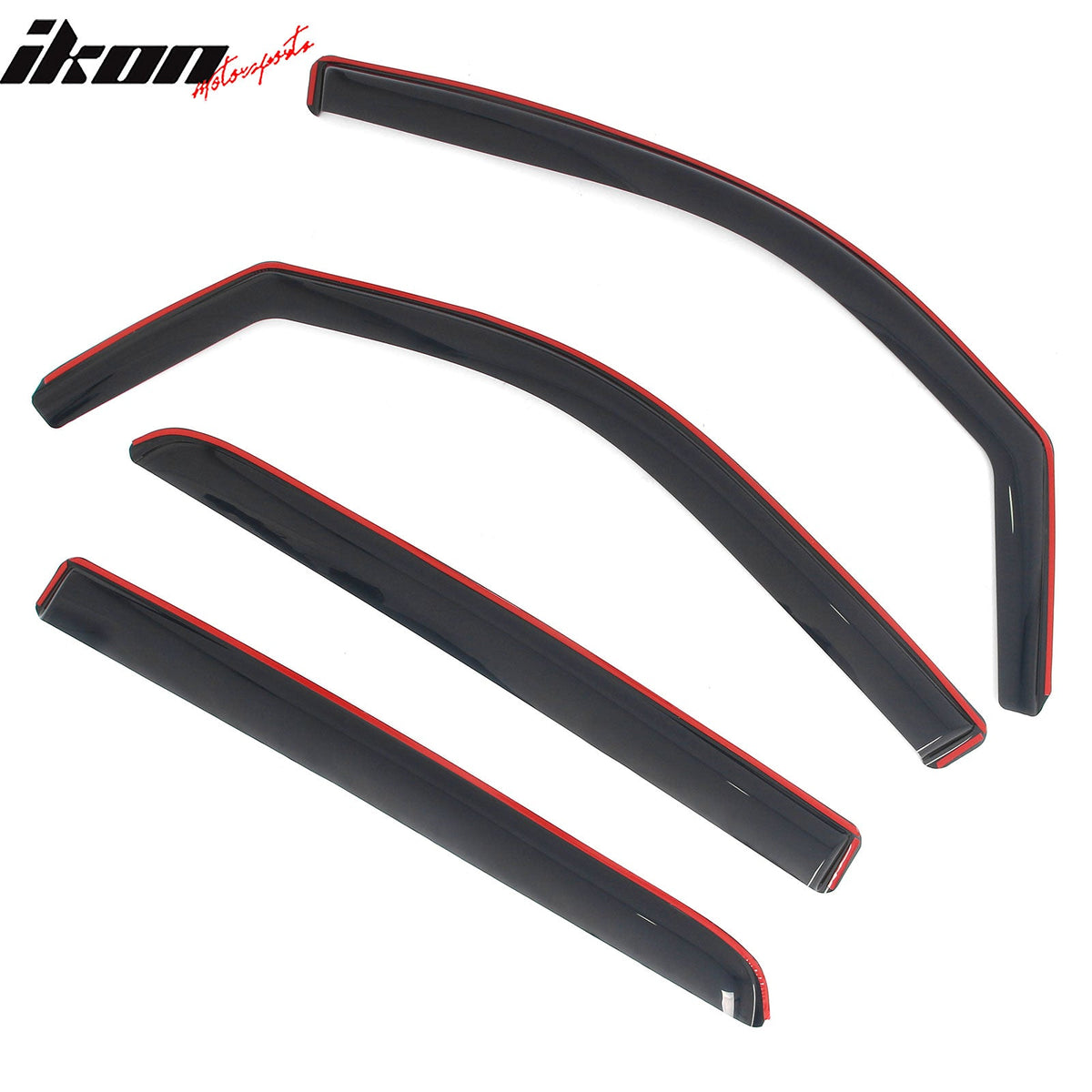 2019-2026 Ram 1500 Crew Cab (Not Fit Classic Models) In-Channel Window Visors Sun Shades Vent Rain Guards Deflectors Acrylic Smoke/Tinted 4PCS