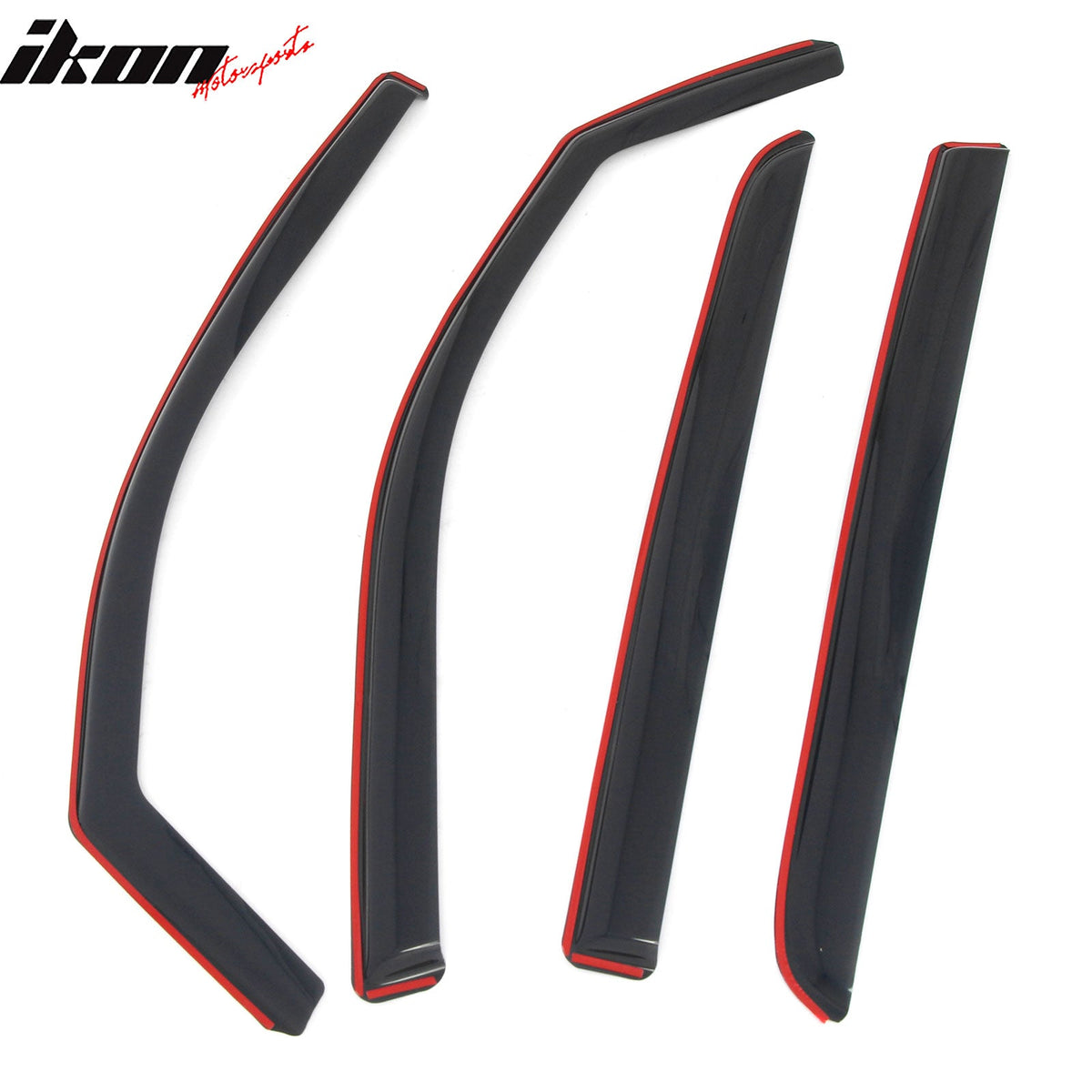 2019-2026 Ram 1500 Crew Cab (Not Fit Classic Models) In-Channel Window Visors Sun Shades Vent Rain Guards Deflectors Acrylic Smoke/Tinted 4PCS