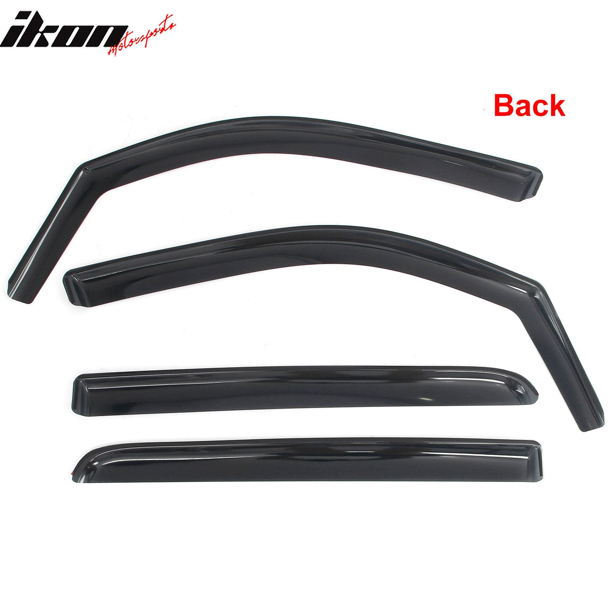 2019-2026 Ram 1500 Crew Cab (Not Fit Classic Models) In-Channel Window Visors Sun Shades Vent Rain Guards Deflectors Acrylic Smoke/Tinted 4PCS