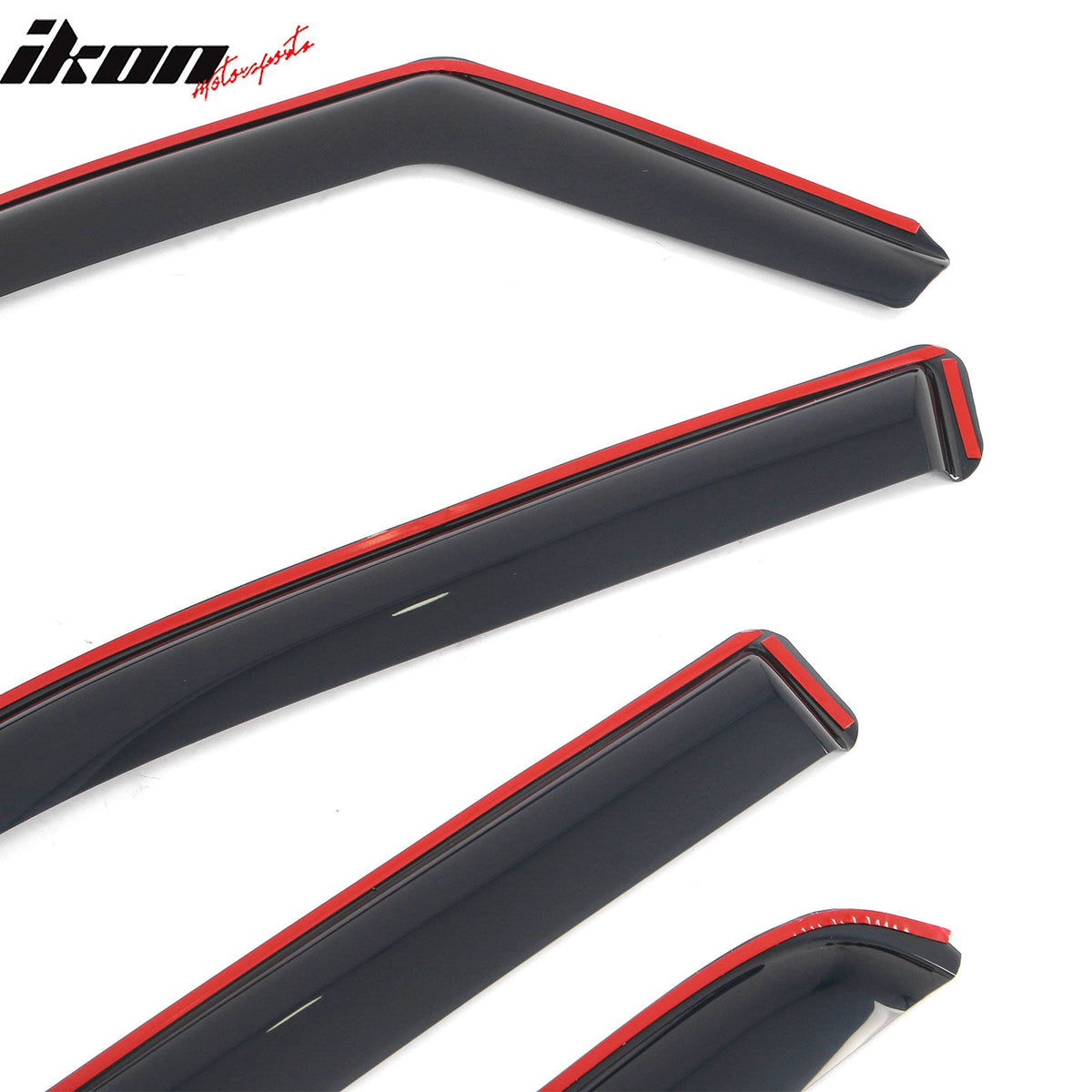 2019-2026 Ram 1500 Crew Cab (Not Fit Classic Models) In-Channel Window Visors Sun Shades Vent Rain Guards Deflectors Acrylic Smoke/Tinted 4PCS