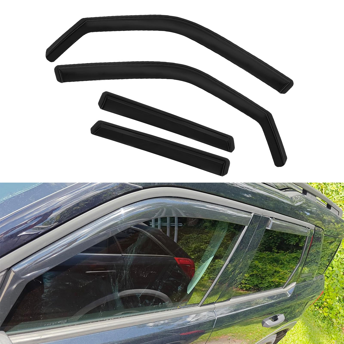 Window Visor for Ford Bronco Sport 2021-2026 Black In-Channel Deflectors
