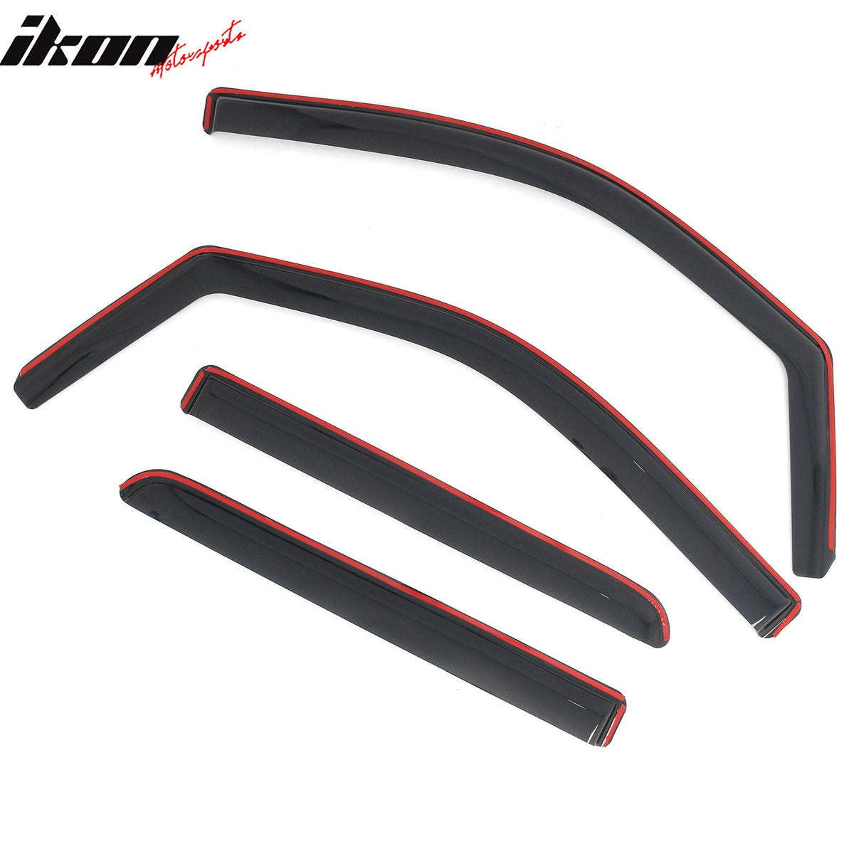 2009-2014 Ford F150 F-150 Crew Cab (SuperCrew) In-Channel Window Visors Sun Shades Vent Rain Guards Deflectors Acrylic Smoke/Tinted 4PCS