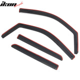 2009-2014 Ford F150 F-150 Crew Cab (SuperCrew) In-Channel Window Visors Sun Shades Vent Rain Guards Deflectors Acrylic Smoke/Tinted 4PCS