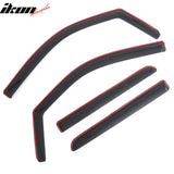 2009-2014 Ford F150 F-150 Crew Cab (SuperCrew) In-Channel Window Visors Sun Shades Vent Rain Guards Deflectors Acrylic Smoke/Tinted 4PCS