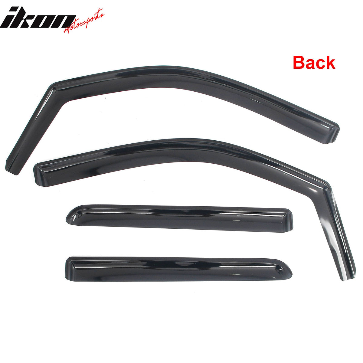 2009-2014 Ford F150 F-150 Crew Cab (SuperCrew) In-Channel Window Visors Sun Shades Vent Rain Guards Deflectors Acrylic Smoke/Tinted 4PCS