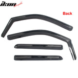 2009-2014 Ford F150 F-150 Crew Cab (SuperCrew) In-Channel Window Visors Sun Shades Vent Rain Guards Deflectors Acrylic Smoke/Tinted 4PCS