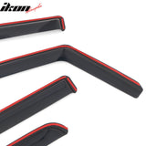 2009-2014 Ford F150 F-150 Crew Cab (SuperCrew) In-Channel Window Visors Sun Shades Vent Rain Guards Deflectors Acrylic Smoke/Tinted 4PCS