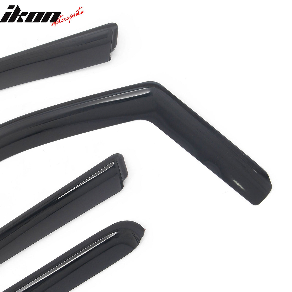 2009-2014 Ford F150 F-150 Crew Cab (SuperCrew) In-Channel Window Visors Sun Shades Vent Rain Guards Deflectors Acrylic Smoke/Tinted 4PCS