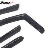 2009-2014 Ford F150 F-150 Crew Cab (SuperCrew) In-Channel Window Visors Sun Shades Vent Rain Guards Deflectors Acrylic Smoke/Tinted 4PCS