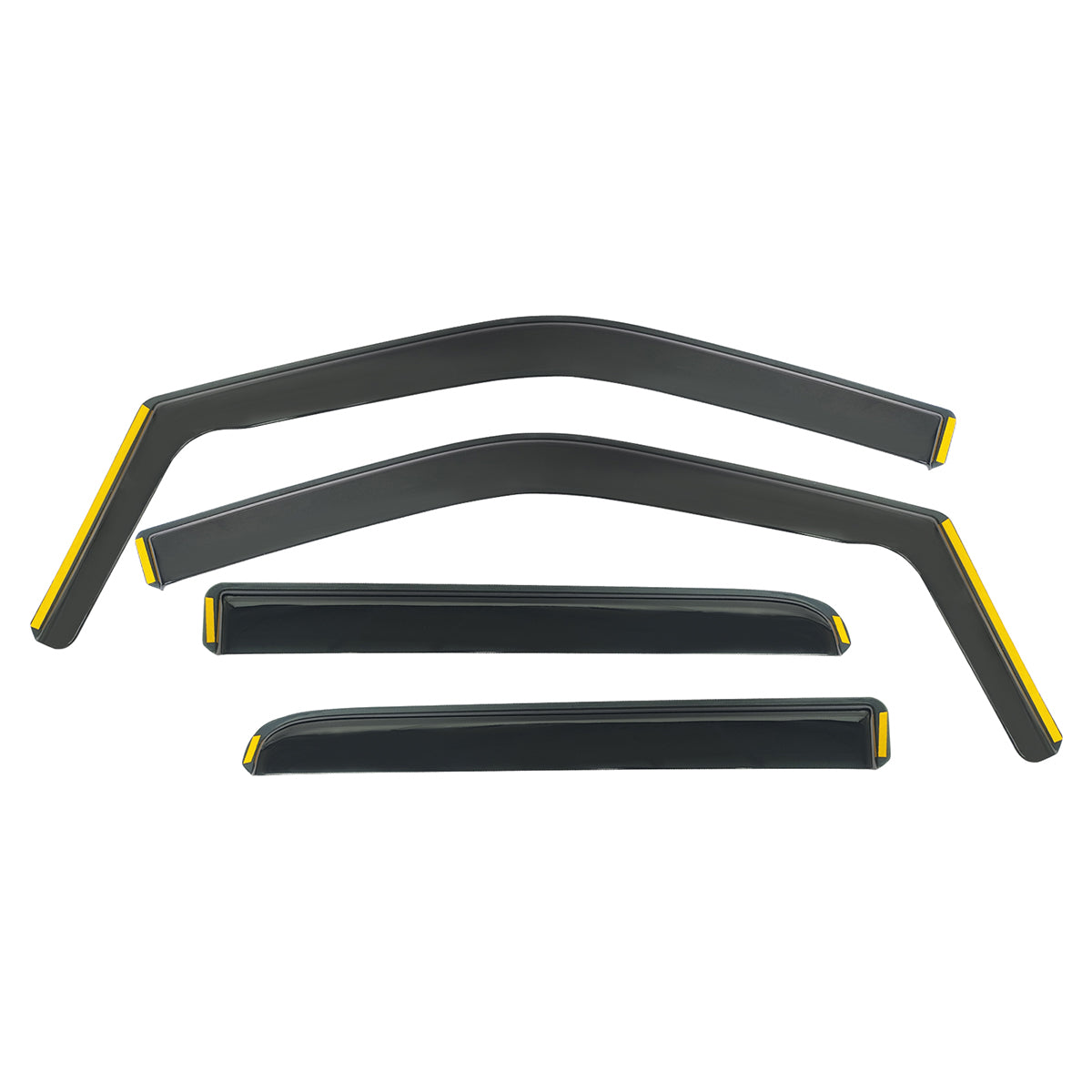 Window Visor Deflectors for Ford F-150 F-250 2015-2020 Black In-Channel