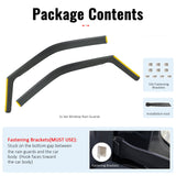 2015-2020 Ford F-150 2017-2022 F-250 F-350 Super Duty Regular Cab Window Visor Black In-Channel Deflectors
