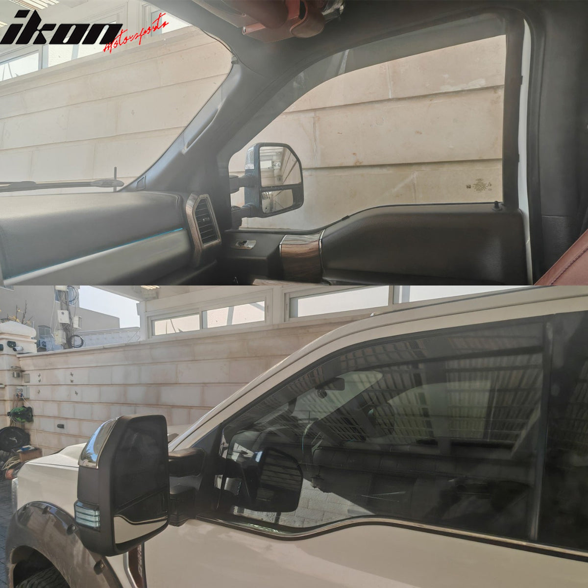 2015-2020 Ford F-150 2017-2022 F-250 F-350 Super Duty Regular Cab Window Visor Black In-Channel Deflectors