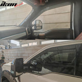 2015-2020 Ford F-150 2017-2022 F-250 F-350 Super Duty Regular Cab Window Visor Black In-Channel Deflectors