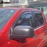 2019-2023 Ford Ranger Crew Cab (SupeCrew) In-Channel Window Visors Sun Shades Vent Rain Guards Deflectors Acrylic Smoke/Tinted 4PCS