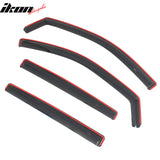 2019-2023 Ford Ranger Crew Cab (SupeCrew) In-Channel Window Visors Sun Shades Vent Rain Guards Deflectors Acrylic Smoke/Tinted 4PCS