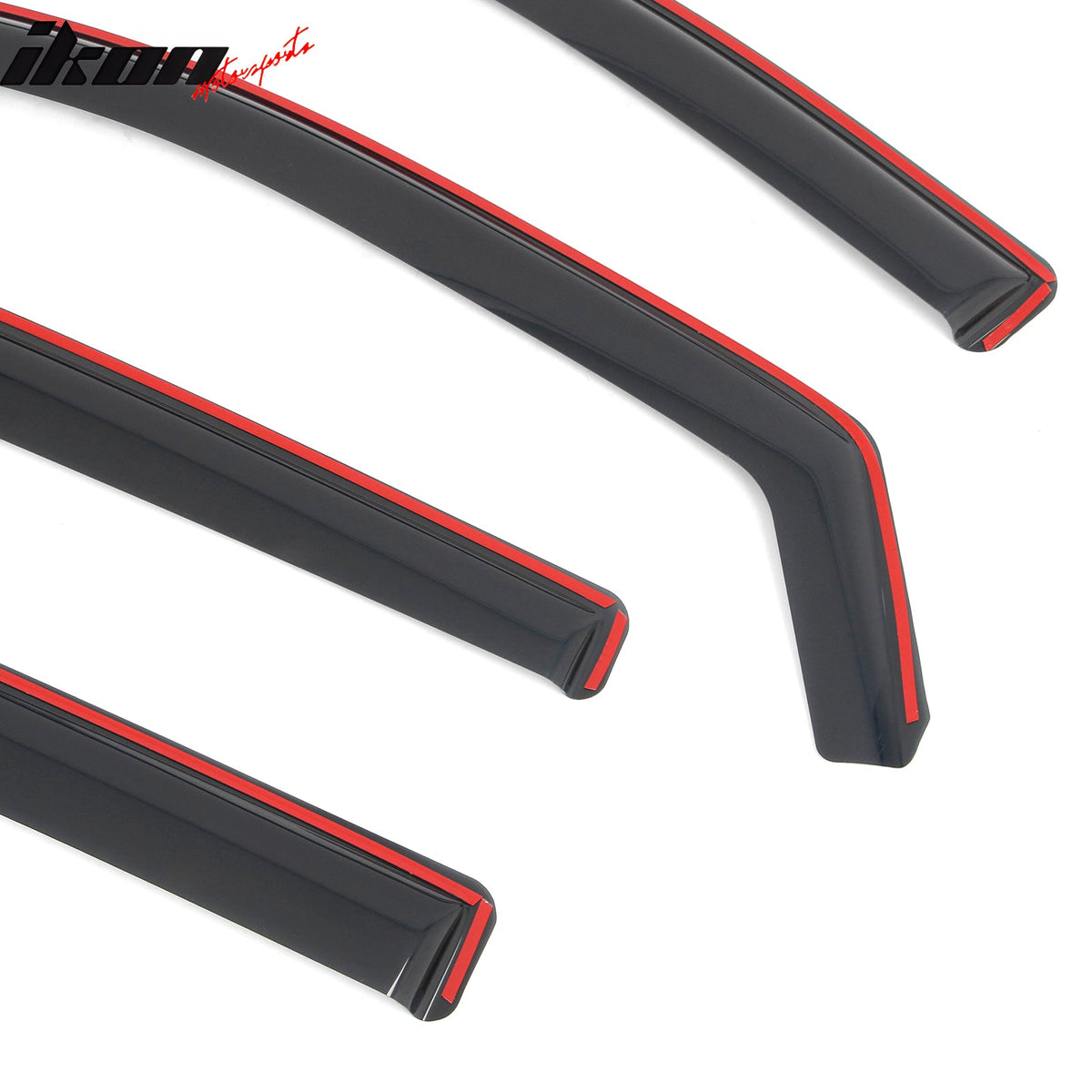 2019-2023 Ford Ranger Crew Cab (SupeCrew) In-Channel Window Visors Sun Shades Vent Rain Guards Deflectors Acrylic Smoke/Tinted 4PCS