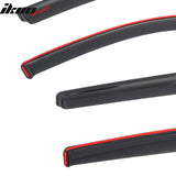 2019-2023 Ford Ranger Crew Cab (SupeCrew) In-Channel Window Visors Sun Shades Vent Rain Guards Deflectors Acrylic Smoke/Tinted 4PCS