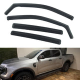 Side Window Visor for Ford Ranger 2024-2026 Black In-Channel Deflectors