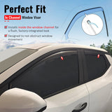 2022-2026 Hyundai Santa Cruz In-Channel Window Visors Sun Shades Vent Rain Guards Deflectors Acrylic Smoke/Tinted 4PCS