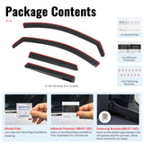 2022-2026 Hyundai Santa Cruz In-Channel Window Visors Sun Shades Vent Rain Guards Deflectors Acrylic Smoke/Tinted 4PCS