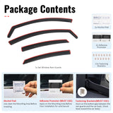 2015-2019 Hyundai Sonata In-Channel Window Visors Sun Shades Vent Rain Guards Deflectors Acrylic Smoke/Tinted 4PCS