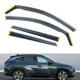 Side Window Visor for Hyundai Tucson 2016-2021 Black In-Channel Deflectors