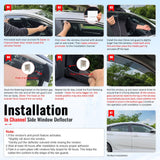 2022-2026 Ford Maverick In-Channel Window Visors Sun Shades Vent Rain Guards Deflectors Acrylic Smoke/Tinted 4PCS