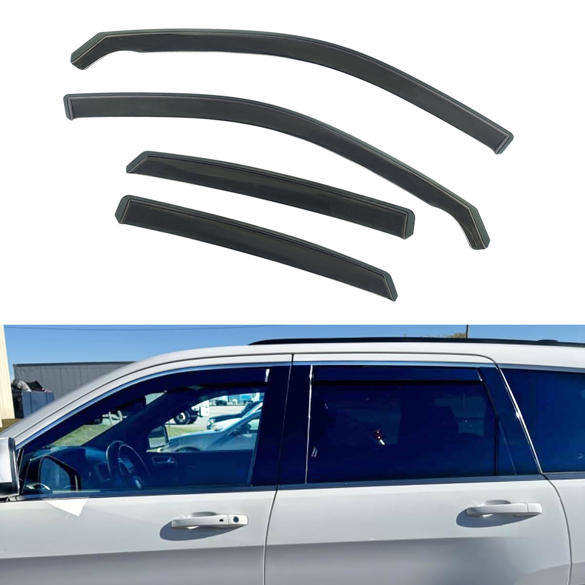 Window Visor for Jeep Grand Cherokee WK 2011-2022 In-Channel Deflectors