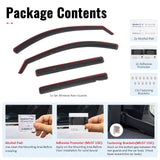 2020-2026 Lincoln Aviator In-Channel Window Visors Sun Shades Vent Rain Guards Deflectors Acrylic Smoke/Tinted 4PCS