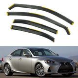 Window Visor for Lexus IS200t IS250 IS300 IS350 2014-2020 Black In-Channel