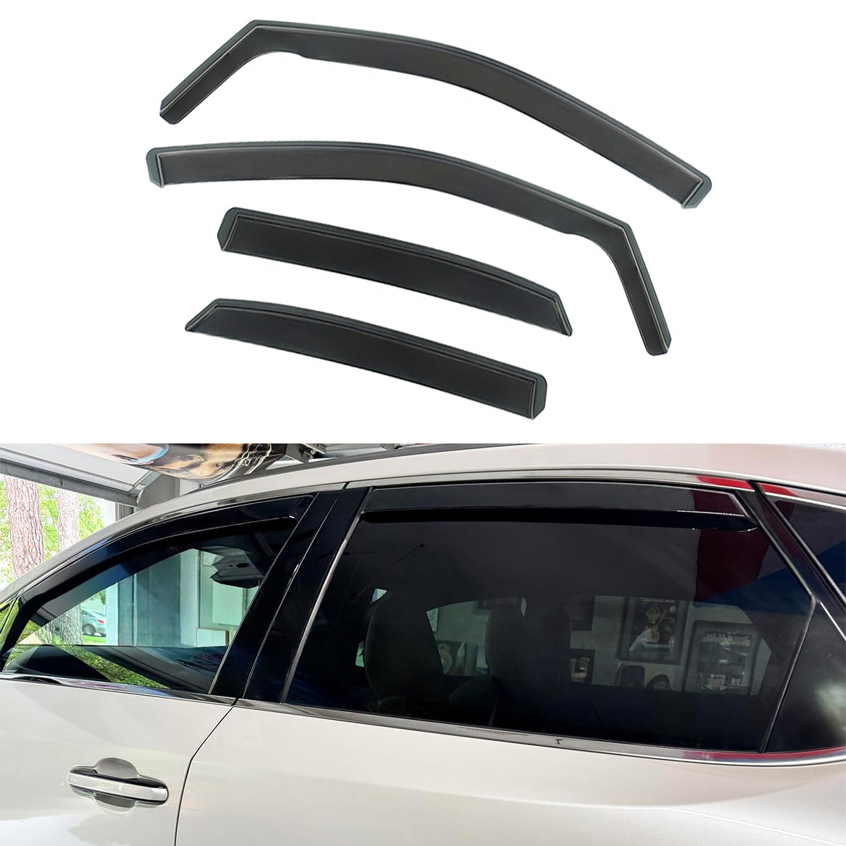 Window Visors Vent Rain Guards for Lexus RX350h 2023-2026 In-Channel PC