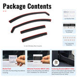 2014-2018 Mazda 3 Sedan 4-Door In-Channel Window Visors Sun Shades Vent Rain Guards Deflectors Acrylic Smoke/Tinted 4PCS